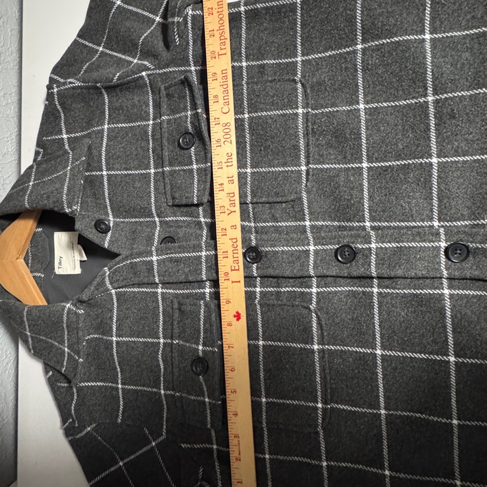Gray Windowpane Utility Shacket Jacket - Picture 8 of 8